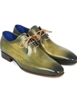 Green Handpainted Plain Toe Wholecut Oxford | Men's Oxford Shoes Collection | Sam's Tailoring Fine Men Clothing