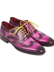 Lilac Handpainted Calfsking Wingtip Oxford | Men's Oxford Shoes Collection | Sam's Tailoring Fine Men Clothing