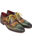 Green Handpainted Calfskin Wingtip Oxford | Men's Oxford Shoes Collection | Sam's Tailoring Fine Men Clothing
