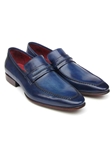 Navy Italian Calfskin Leathe Men's Loafer | handmade Men Loafers | Sam's Tailoring Fine Men's Clothing