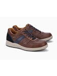 Chestnut Smooth Leather Men's Suede Sneaker | Mephisto Men's Sneakers | Sams Tailoring Fine Men Clothing