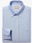 Blue Solid Button Down Oxford Dress Shirt | Dress Shirts Collection | Sam's Tailoring Fine Men Clothing