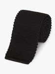 Black Men's Classic Silk Knit Tie | Fine Ties Collection | Sam's Tailoring Fine Men Clothing
