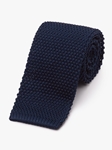 Navy Men's Classic Silk Knit Tie | Fine Ties Collection | Sam's Tailoring Fine Men Clothing