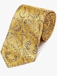 Gold On Navy Paisley Pattern Woven Tie | Fine Ties Collection | Sam's Tailoring Fine Men Clothing