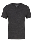 Charcoal Triblend Short Sleeve Men's Henley | Polos Collection |Sam's Tailoring Fine Men's Clothing