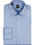 Blue Italian Twill Fine Men Dress Shirt | IKE Behar Dress Shirts | Sam's Tailoring Fine Men's Clothing
