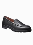 Black Leather With Black Sole Penny Loafer | Fine Women's Shoes | Sam's Tailoring