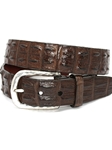 Brown Genuine Hornback Crocodile Exotic Belt | Torino Leather Exotic Belts | Sam's Tailoring Fine Men Clothing