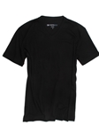 Black Pima Cotton Short Sleeves V-Neck T-shirt | Georg Roth V-Neck T-shirts | Sam's Tailoring Fine Men Clothing
