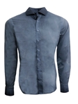 Blue Garment Dyed Dubai Cotton Men Shirt | Georg Roth Solid Shirts | Sams Tailoring Fine Mens Clothing