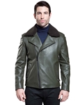 Green Atlantic City Men's Leather Jacket | Aston Leather Jackets Collection | Sam's Tailoring Fine Men Clothing