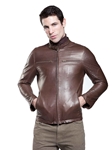 Tuscany Brown Malibu Men Leather Jacket | Aston Leather Jackets Collection | Sam's Tailoring Fine Men Clothing