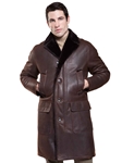 Rugged Cocoa Ashland Men's Shearling Jacket | Aston Leather Shearling Collection | Sam's Tailoring Fine Men Clothing