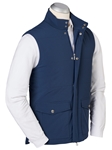 Navy Water Repellent Quilted Stretch Solid Vest | Bobby Jones Jackets Collection | Sams Tailoring Fine Men Clothing