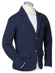 Navy Cable Knit Two Button Tailored Men Blazer | Bobby Jones Blazers Collection | Sams Tailoring Fine Men Clothing