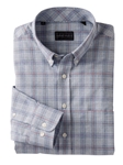 Blue Deco Box Grid Brushed Cotton Sport Shirt | Bobby Jones Shirts Collection | Sams Tailoring Fine Men's Clothing