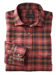 Red Dawson Gingham Plaid Long Sleeve Work Shirt | Bobby Jones Shirts Collection | Sams Tailoring Fine Men's Clothing