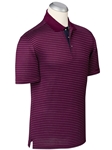 Merlot Pisano Stripe Cotton Short Sleeve Polo Shirt | Bobby Jones Polos Collection | Sams Tailoring Fine Men's Clothing