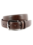 Brown Contrast Stitched Italian Soft Calfskin Belt | Torino Leather Belts | Sam's Tailoring Fine Men Clothing