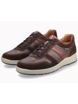 Dark Brown Textile/Leather Lining Men's Sneaker Shoe  | Mephisto Shoes | Sam's Tailoring Fine Men Clothing