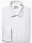 White Ten Pleat Fine Tuxedo Shirt | Gitman Formal Wear | Sam's Tailoring Fine Men Clothing