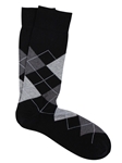 Black Pima Cotton Argyle Sock | Marcoliani Socks Collection | Sam's Tailoring Fine Men's Clothing