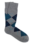 Grey/Blue Pima Cotton Argyle Sock | Marcoliani Socks Collection | Sam's Tailoring Fine Men's Clothing