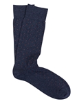 Indigo Blue Pima Cotton Lisle Pin Sock | Marcoliani Socks Collection | Sam's Tailoring Fine Men's Clothing