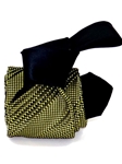 Black & Lime Sartorial Pleated Silk Tie | Italo Ferretti Ties | Sam's Tailoring Fine Men Clothing