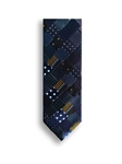 Blue Mini Patchwork Sartorial Silk Tie | Italo Ferretti Ties | Sam's Tailoring Fine Men Clothing