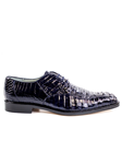 Navy Chapo Caiman Crocodilus Men Dress Shoe | Belvedere Shoes Collection | Sam's Tailoring Fine Mens Clothing