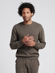 Faded Army Green Cotton Cashmere Sweatshirt | Naddam Cashmere Hoodie & Sweatshirts | Sam's Tailoring Fine Men's Clothing