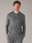 Gray Axis Silk Cashmere Men's Hoodie | Naadam Cashmere Hoodie & Sweatshirts | Sam's Tailoring Fine Men's Clothing