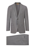 Grey Birdseye Windowpane 150's Tasmanian Suit | Hickey Freeman Suit Collection | Sam's Tailoring Fine Men Clothing