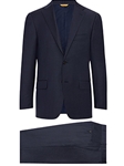 Navy Minicheck Super 160's Wool Men's Suit | Hickey Freeman Suit Collection | Sam's Tailoring Fine Men Clothing
