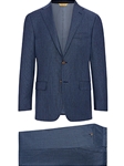 Blue Basketweave Super 150's Tasmanian Wool Suit | Hickey Freeman Suit Collection | Sam's Tailoring Fine Men Clothing