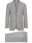 Grey Super 160's Wool Widestripe Men Suit | Hickey Freeman Suit Collection | Sam's Tailoring Fine Men Clothing