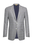 Black/White Plaid Silk Wool Men's Jacket | Hickey Freeman Sportcoats Collection | Sam's Tailoring Fine Men Clothing