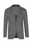 Grey Stretch Donegal Tweed Wool Jacket | Hickey Freeman Sportcoats Collection | Sam's Tailoring Fine Men Clothing