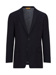 Navy Ottoman Notch Lapels Wool Blazer | Hickey Freeman Sportcoats Collection | Sam's Tailoring Fine Men Clothing