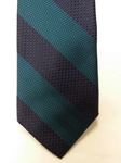 Navy and Teal Stripe Corporate Executive Estate Tie | Estate Ties Collection | Sam's Tailoring Fine Men's Clothing