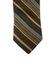 Brown with Multi Color Stripes Wall Street Executive Estate Tie | Estate Ties Collection | Sam's Tailoring Fine Men's Clothing