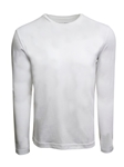 White Pima Cotton Crew Neck Long Sleeve t Shirt | Georg Roth t Shirts | Sams Tailoring Fine Mens Clothing