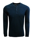 Navy Pima Cotton Long Sleeves Mens Henley | Georg Roth t Shirts | Sams Tailoring Fine Mens Clothing