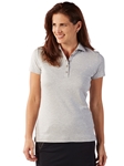 Heather Grey Supreme Cotton Short Sleeve Women Polo Shirt | Bobby Jones Women's Polos | Sam's Tailoring Fine Women's Clothing