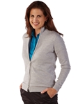 Heather Grey Full Zip Solid Wind Women's Sweater | Bobby Jones Women's Sweaters | Sam's Tailoring Fine Women's Clothing