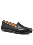 Black Leather With White Topstitch Leather Women Shoe | Samuel Hubbard Women Shoes | Sam's Tailoring Fine Men Clothing