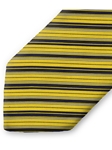 Yellow And Black Stripes Sartorial Silk Tie | Italo Ferretti Ties | Sam's Tailoring Fine Men's Clothing