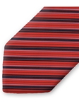 Red, Black & Pink Stripes Sartorial Silk Tie | Italo Ferretti Ties | Sam's Tailoring Fine Men's Clothing